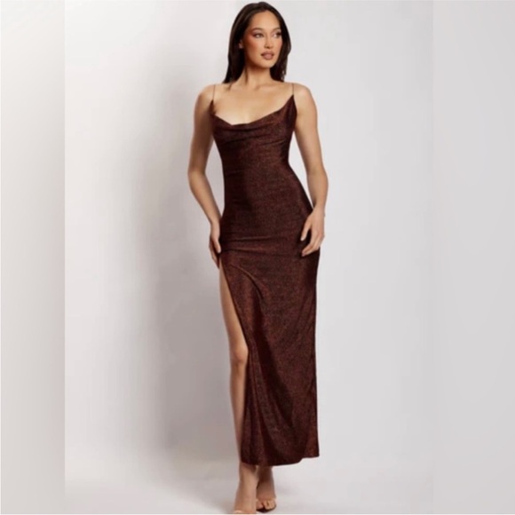 Meshki Dresses & Skirts - Meshki Brown Backless Dress